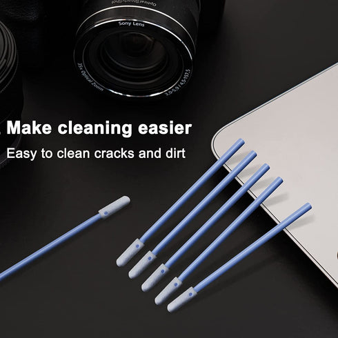 Wellgler's 200pcs Foam Cleaning Swabs, Multi-Purpose Cleanroom Foam Tip, Cleaning Swab Kitip,Lab Swabs....