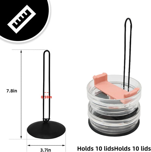 3 Pieces Tumbler Lid Organizer?Lid Organizer with Collapsible Design?Can Accommodate Up to 10 Cup Lid?Saves Kitchen Cabinet and Countertop Space ?...