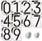 5 inch Number Stencils, 20PCS 0-9 Address Curb Stencil Kit Reusable Plastic Numbers Interlocking Stencils with 2 Rolls Masking Tape for Painting A...