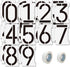 5 inch Number Stencils, 20PCS 0-9 Address Curb Stencil Kit Reusable Plastic Numbers Interlocking Stencils with 2 Rolls Masking Tape for Painting A...