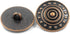 Bezelry 10 Pieces Beads Wheel Metal Shank Buttons. 23mm (7/8 inch) (Antique Copper)...
