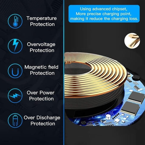 Magic Faster Wireless Charger 10W Wireless Charger Black Ultra Slim Qi-Certified?Universal Wireless Charging Station Pad Compatible for Smart Phon...
