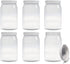 ljdeals 16 oz Clear Plastic Jars with Lids, Storage Containers, Wide Mouth PET Mason Jars, Pack of 6, BPA Free, Food Safe, Made in USA...
