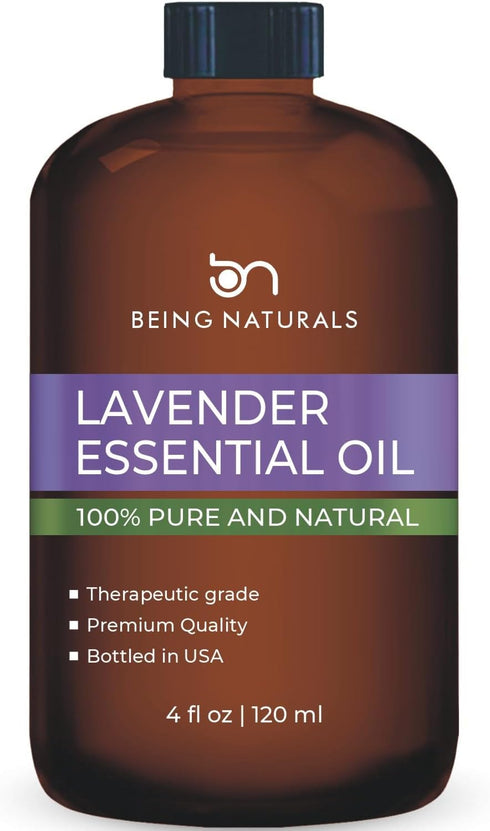 Lavender Essential Oil - Huge 4 FL OZ - 100% Pure & Natural – Premium Natural Oil with Glass Dropper Essential Oil...