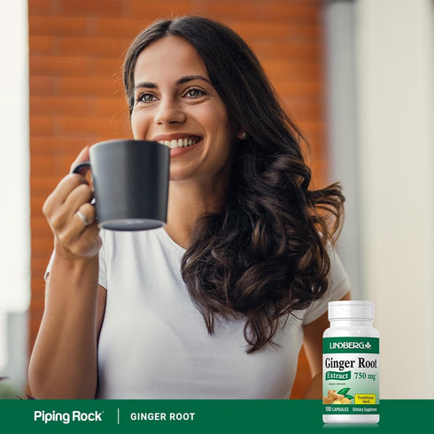 Lindberg Ginger Root Capsules | 750 mg | 100 Count | Non-GMO, Gluten Free Supplement...
