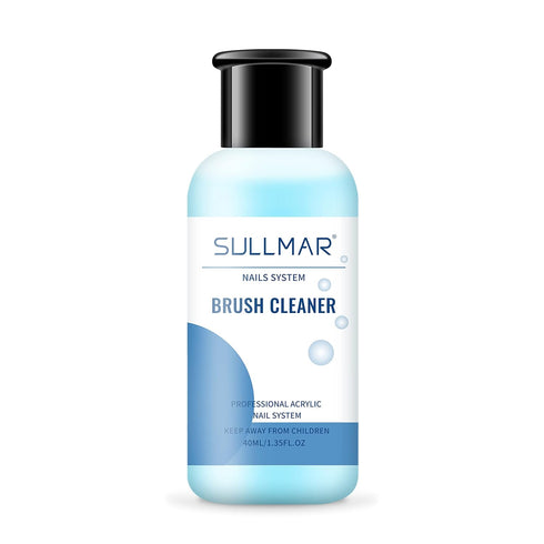 1.3FL.OZ Nail Brush Cleaner,Brush Cleaner Acrylic Nails for Gel Nail Polish, Extended Gel, Any Solid Gel, Acrylic Powder Acrylic Nail Brush Cleane...
