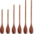 HANSGO 6PCS Long Handle Wooden Spoons, 10/12/14 Inch Wood Eating Spoons Japanese Style Cooking Utensil for Serving Mixing Stirring Dark Brown...