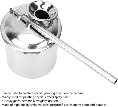 Pottery Atomizer, Glazes Pots Ceramic Painting Sprayers, Stainless Steel Material for Spray Glaze, Ceramic Blow Glaze Use (300ml)...