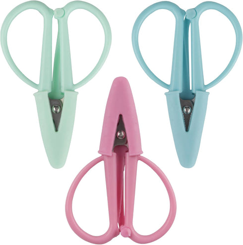 JubileeYarn Tiny Traveler Scissors - Portable Mini Airplane Snips - Assortment - 3 Pairs...