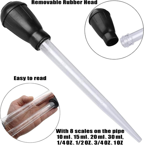 Aquarium Multifunction Dropper Pipette Manual Cleaner Water Changer Cleaning Tool Siphon Dropper Remover 30ml Coral Feeder Waste Cleaner for Fish ...