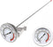 Lightbeam 16" Long Stem Deep Fry Thermometer with Clamp, Instant Read 2" Dial Meat BBQ Thermometer for Deep Fry, Grill, Turkey, Candy, Coffee etc...