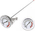 Lightbeam 16" Long Stem Deep Fry Thermometer with Clamp, Instant Read 2" Dial Meat BBQ Thermometer for Deep Fry, Grill, Turkey, Candy, Coffee etc...