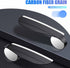 2 PCS Car Rearview Blind Spot Mirror Rain Eyebrow Integrated, 2-in-1 Carbon Fiber Rain Eyebrow Reflective Protection Shield, Adjustable Expanded V...