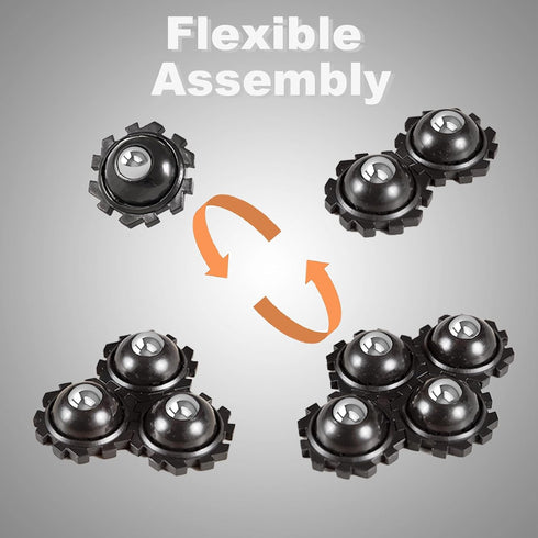 Self Adhesive Caster Wheels Modular Ball Casters for Kitchen Appliances 360° Rotation Swivel Wheel, DIY Assemble Sliders for Trash Can, Storage Bo...
