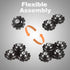 Self Adhesive Caster Wheels Modular Ball Casters for Kitchen Appliances 360° Rotation Swivel Wheel, DIY Assemble Sliders for Trash Can, Storage Bo...