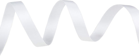 VATIN 3/8 inches Double Faced White Polyester Satin Ribbon - 50 Yards for Gift Wrapping Ornaments Party Favor Braids Baby Shower Decoration Floral...