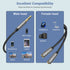 Headphone Splitter,3.5mm Extension Cable Audio Stereo Y Splitter (Hi-Fi Sound), 3.5mm Male to Female Dual Headset Jack Adapter for iPhone Samsung ...