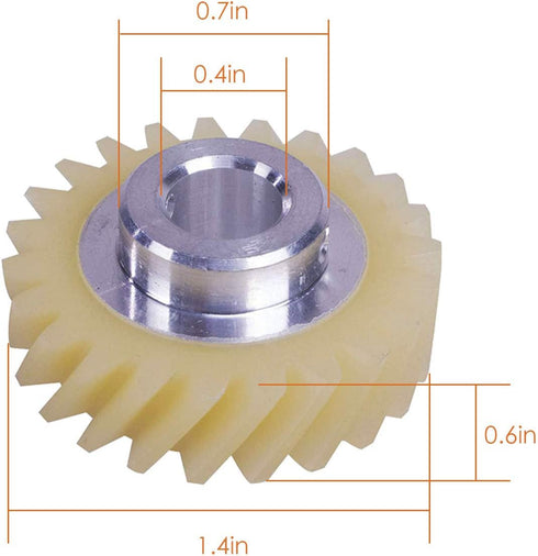 Worm Gear Replacement W10112253 for Whirlpool Kitchenaid Mixer Part Replaces 4162897 AP4295669...