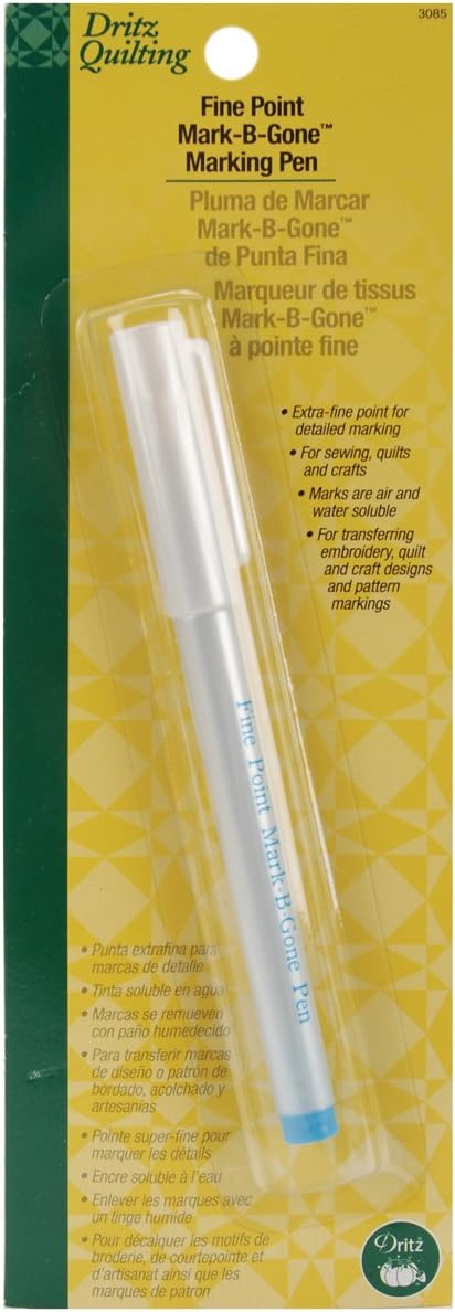 Dritz 3085 Mark-B-Gone Pen, Fine Point, Blue...