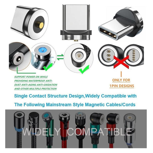 Magnetic Charging Series (Type-c Tips)/10pc,Magnetic Type-C Tips,Just Charger Tips without USB Cable&Non-Data...