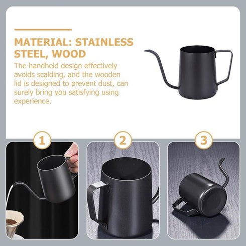 Coffee Pot Whistling Teapot Coffee Drip Pot Pour over Coffee Maker Stovetop Whistling Kettle Long Spout Kettle Whistling Teakettle Tea Strainer Go...