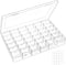 QUEFE 1 Pack 36 Grids Clear Plastic Organizer Storage Box Container, Craft Storage with Adjustable Dividers for Beads, Art DIY, Crafts, Jewelry, F...