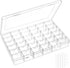 QUEFE 1 Pack 36 Grids Clear Plastic Organizer Storage Box Container, Craft Storage with Adjustable Dividers for Beads, Art DIY, Crafts, Jewelry, F...