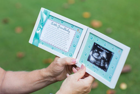 Little Grandbaby Ultrasound Picture Frame/Sonogram Frame, Pregnancy Announcement for Grandparents/New Baby Announcement/Baby Shower Keepsake...