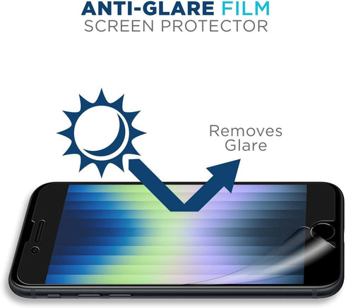Tech Armor Matte Anti-Glare/Anti Fingerprint Film Screen Protector for Apple NEW iPhone SE 3 (2022), iPhone SE 2 2020, iPhone 7 and iPhone 8 (4.7 ...