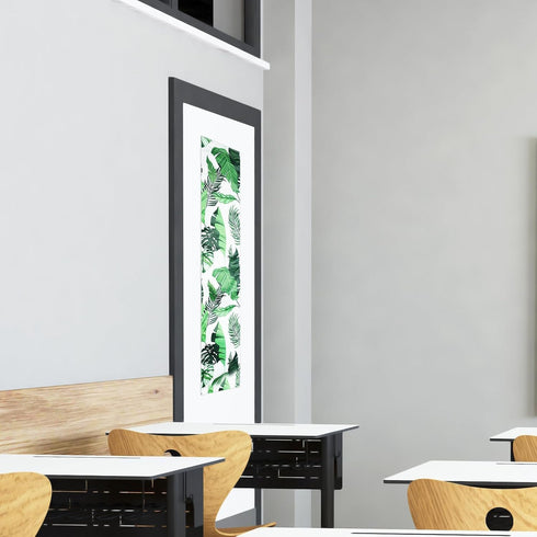 2 Pcs Classroom Door Window Cover Blackout Window Shades 8 x 36 Inches Tropical Leaves Patterns Side Door Window Curtain for Classroom Glass Door ...
