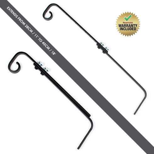 Roamwild PestOff Large Bird Feeder Adjustable Hanging Bracket Hook Hanger for Outdoors (Wall Bracket)...
