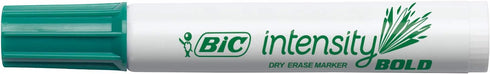 BIC Intensity Bold Dry Erase Marker, Tank Style, Chisel Tip, Green, 12 Pack...