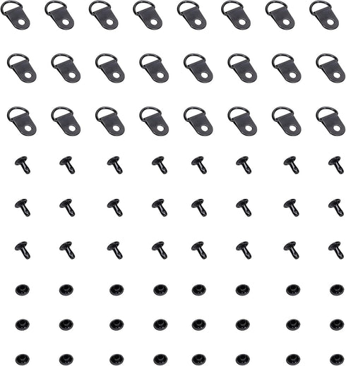 30 Sets Shoes Boot Lace Hooks Loop Ring with Rivets Shoe Boot Buckle D Ring Eyelet Metal Repair Accessories...