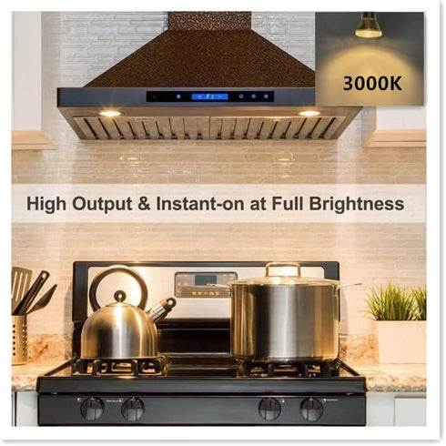 PAR20 7W LED Range Hood Light,E26 120V Dimmable Warm White 595lm, Waterproof IP65, Replacement 50W Halogen Cup. Spot Bulbs for Kitchen Appliances,...