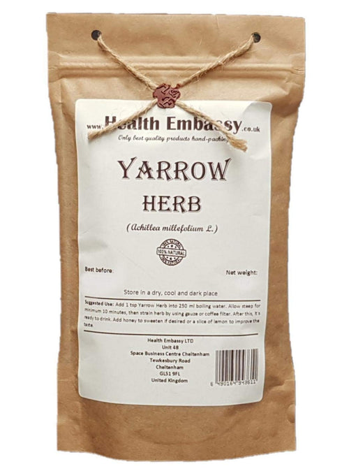 Health Embassy Yarrow Herb Tea | Achillea millefolium L | Herbal Tea (100g)...
