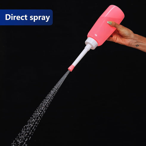 2Pcs-Pack Pink+Green 17oz Peri Bottle for Postpartum & Perineal Care,500ml Portable Travel Bidet for Personal Hygiene Cleaning...