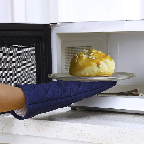 Anyi Oven Mitts Professional Heat Resistance Kitchen Cotton Oven Gloves for Grilling Cooking Microwave BBQ Baking, 2-Pack with Soft Inner Lining...