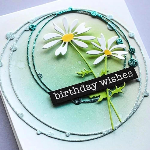 Silver 3D Spotted Line Circle Nesting Frame Cutting Dies for Card Making,Die-Cutting and Embossing,Metal Cutting Dies for Photo Paper Craft Album ...