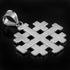 Religious Jewelry Matte Finish 925 Sterling Silver Crusaders Jerusalem Cross Pendant...
