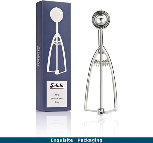 18/8 Stainless Steel Small Ice Cream Scoop Disher Cookie Scoop Melon Baller...