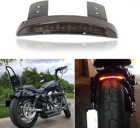 DREAMIZER Motorcycle Brake Tail light Fender Edge LED Lamp with Turn Siganls Compatible with Sportster XL883N 1200N XL1200V XL1200X Cafe Racer Cho...