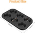 uxcell Cupcake Pan, 6-Cup Non-Stick Muffins Pan Round Cupcake Tins Baking Pan Bakeware Carbon Steel Cake Molds for Baking, Making Muffins Cakes, B...