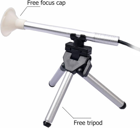 B005 1~200X Handheld USB Digital Microscope Endoscope Loupe Otoscope Magnifier with 11mm Tube Diameter Tripod LED...