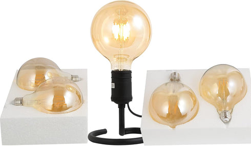 LED Bulbs 60 Watt Equivalent, 2 Pack 6W G125 LED Globe Bulbs, Antique Vintage Light Bulbs Amber, E26 LED Edison Light Bulb, 2700K 800LM Warm White...