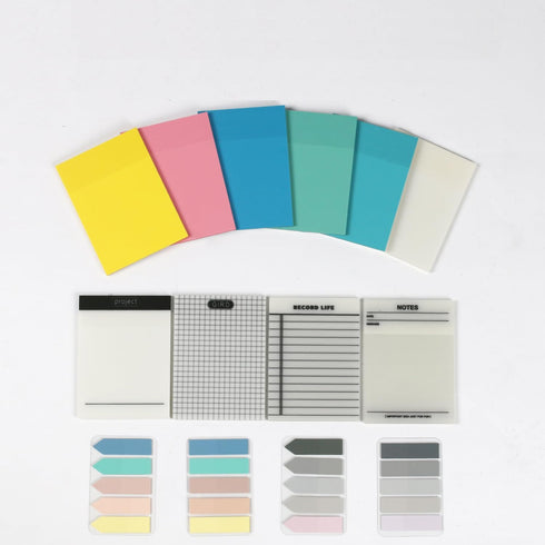 900 Sheets Transparent Sticky Notes, 3.74 x 2.75 in Waterproof Translucent Sticky Notes Pad Colorful See Through Memo Message Reminder with Self A...