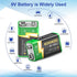 9V Rechargeable Batteries, High Capacity 1300mAh (2024 New Version) Rechargeable 9 Volt Square Batteries for Smoke Detector/Alarms,Metal Detector,...
