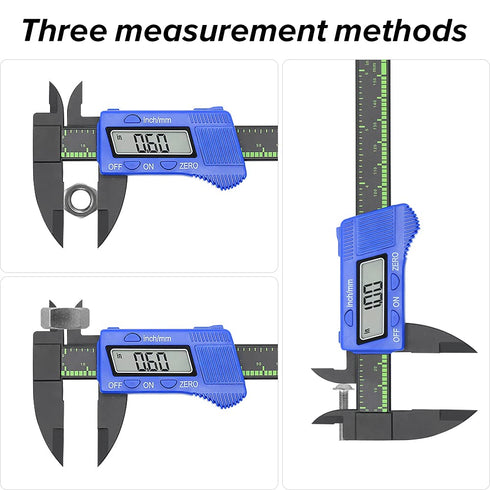 Electronic Digital Caliper, Plastic Vernier Caliper, Caliper Measuring Tool with Inch/Millimeter Conversion, Extra Large LCD Screen, 0-6 Inch/0-15...