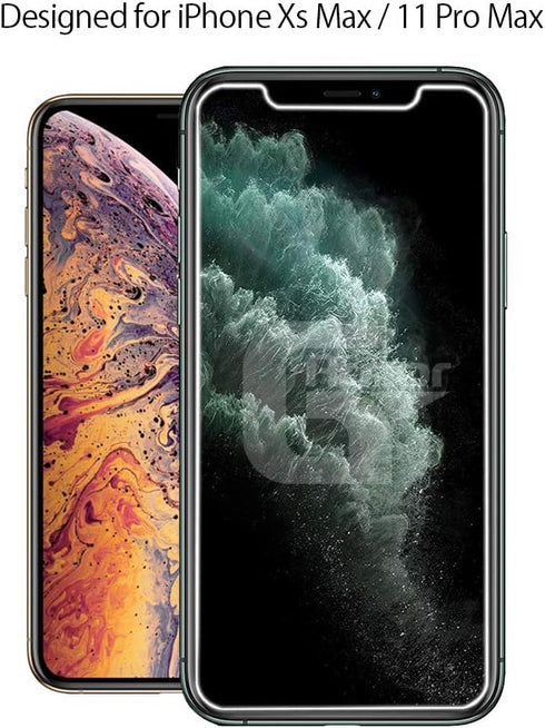 2 Pack Screen Protector for iPhone 11 Pro Max and iPhone Xs Max - Tempered Glass Screen Saver, Phone Case Friendly, Lifetime Replacement, Protecti...