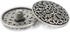 Bezelry 10 Pieces Hoya Flowers Openwork Metal Shank Buttons. 25mm (1 inch) (Antique Silver)...