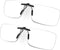 FONHCOO Clip-on Blue Light Blocking Glasses Night Driving Sunglasses 2 Pack Lens over Prescription Glasses for Women Men (2 Pack Transparent Blue ...
